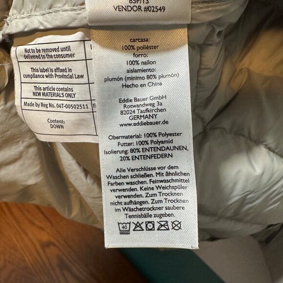 Eddie Bauer Women's Down Puffer Jacket w/ Hood - Sz Large - Picture 5 of 15